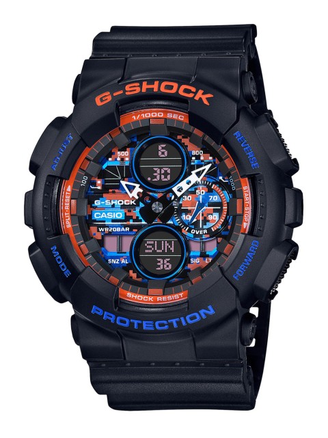 

CASIO Men Orange & Black Analogue Watch