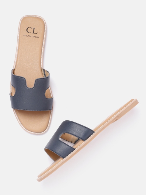 

Carlton London Women Navy Blue Open Toe Flats