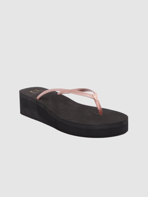 

Carlton London Women Rose Gold-Toned Wedges