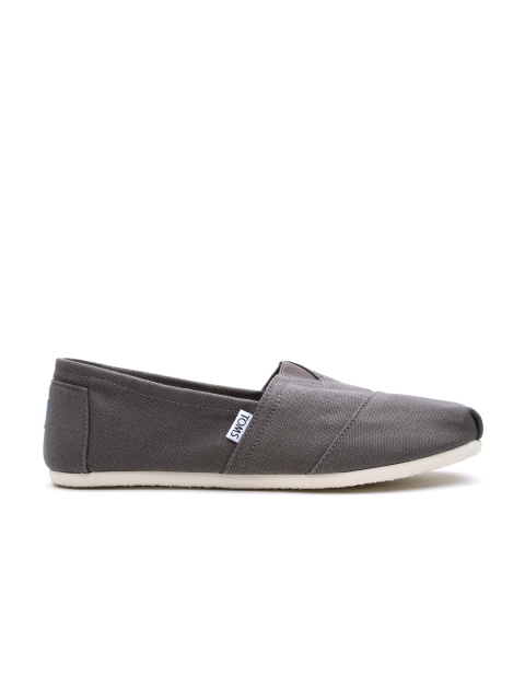 

TOMS Men Taupe Canvas Slip-Ons