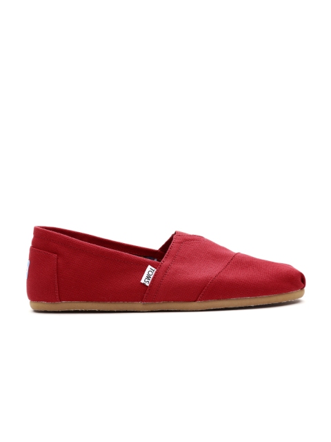 

TOMS Men Red Canvas Slip-Ons