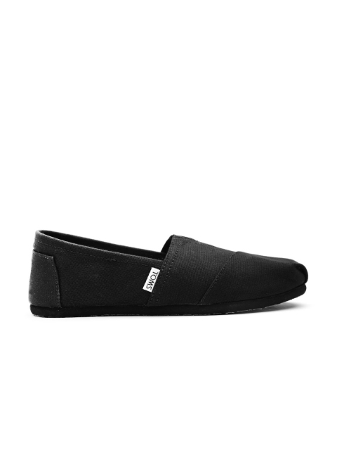 

TOMS Women Black Canvas Slip-Ons