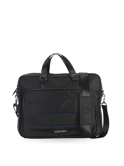

THE ASSEMBLY Unisex Black & Blue 14 Inch Waterproof Laptop Bag with USB Charging Port