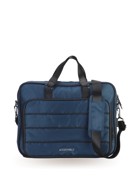 

THE ASSEMBLY Unisex Blue & Grey 15 Inch Waterproof Laptop Bag with USB Charging Port