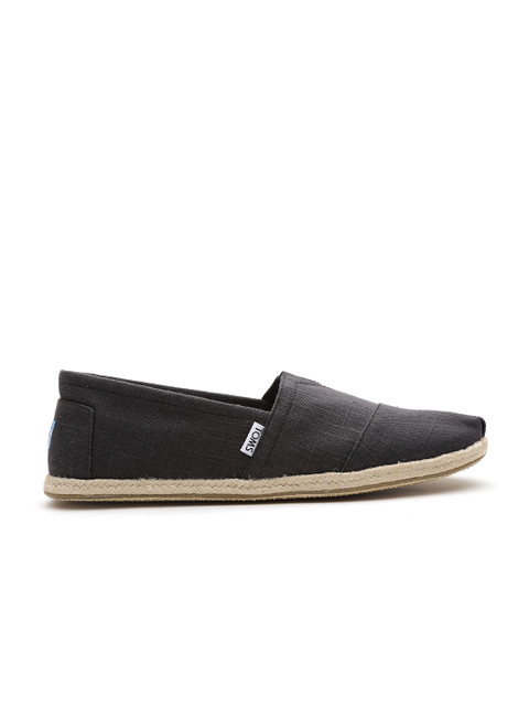 

TOMS Men Black Canvas Espadrilles