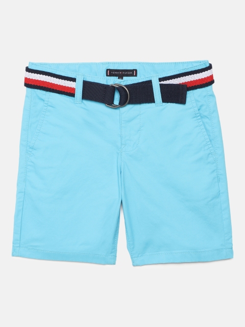 

Tommy Hilfiger Boys Blue Solid Mid-Rise Chino Shorts