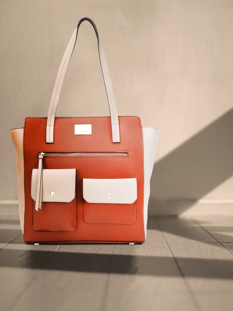

Van Heusen Brown Colourblocked Shoulder Bag