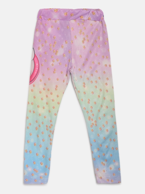 

Eteenz Girls Pink & Green Unicorn Print Ankle Length Leggings