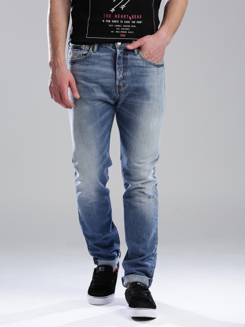 Levi's Blue 501 CT Tapered Fit Jeans available at myntra for Rs.2870