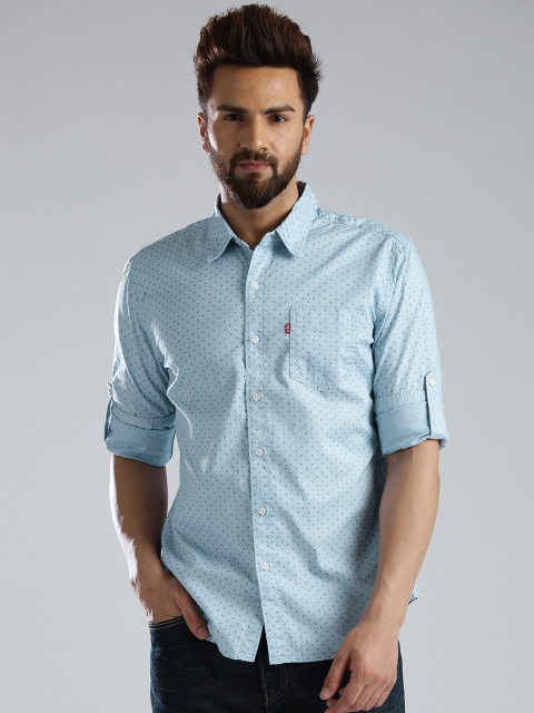 

Levi's Blue Printed Slim Fit Casual Shirt