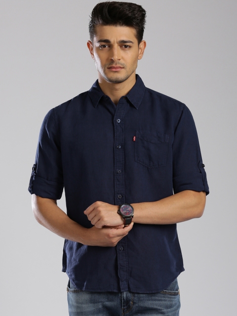 

Levi's Navy Slim Fit Casual Shirt, Navy blue