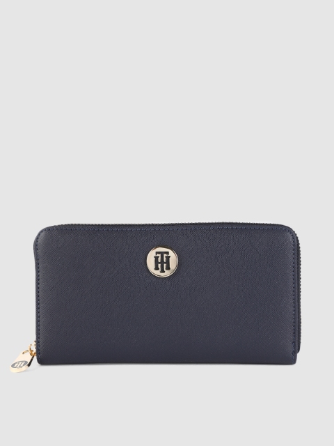 

Tommy Hilfiger Women Navy Blue Solid Zip Around Wallet