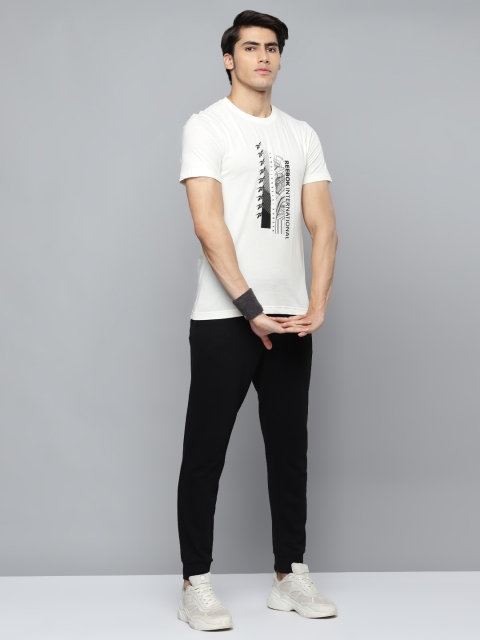 

Reebok Men White Active Basic GR Printed Training T-Shirt