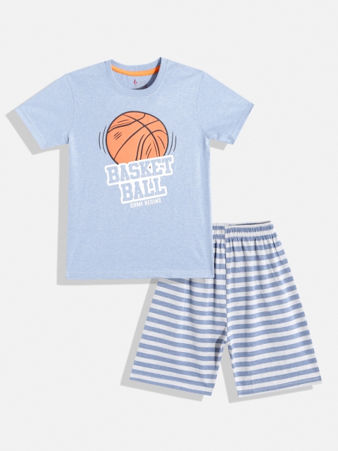 

GAME BEGINS Boys Assorted Printed Cotton T-shirt with Shorts