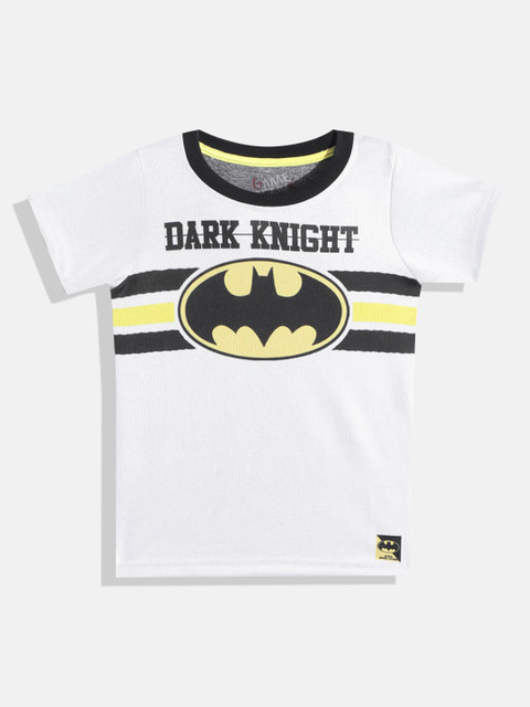 

GAME BEGINS Boys Assorted Batman Printed Cotton T-shirt