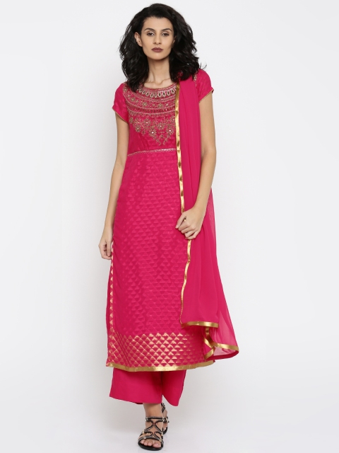 

Biba Pink Kurta with Palazzo Trousers & Dupatta
