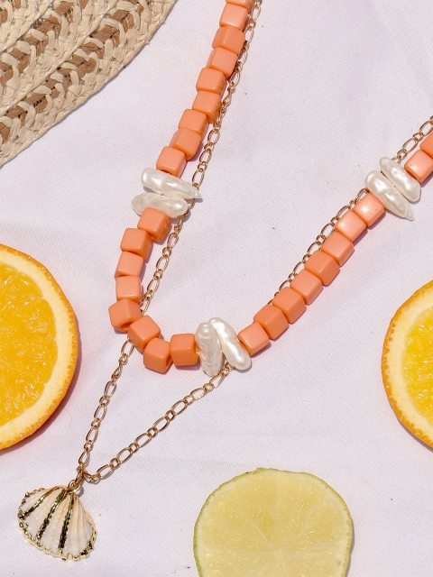 

JOKER & WITCH Pack Of 2 Gold-Toned Alloy Necklace