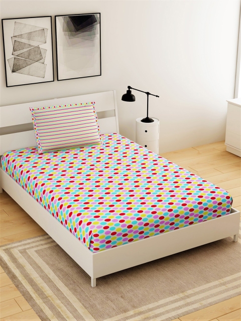 

Salona Bichona Unisex Multi Geometric, White