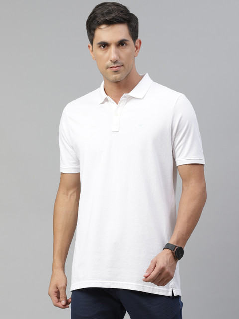 

Blackberrys Men White Polo Collar T-shirt
