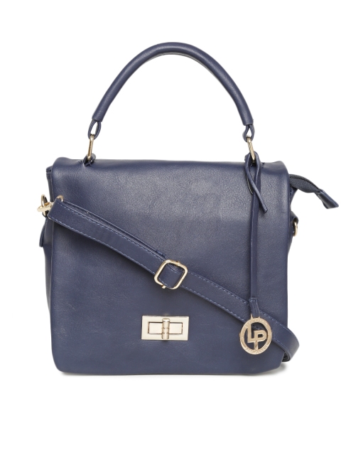

Lino Perros Navy Satchel with Sling Strap, Navy blue