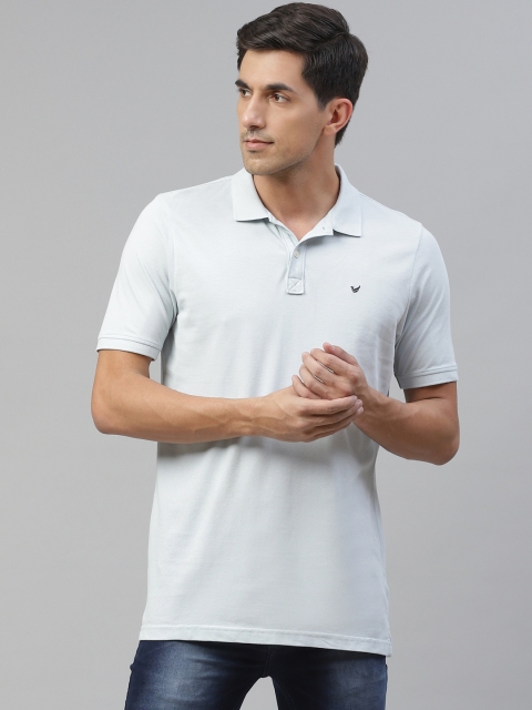 Blackberrys Men Blue Pure Cotton Polo Collar T-shirt