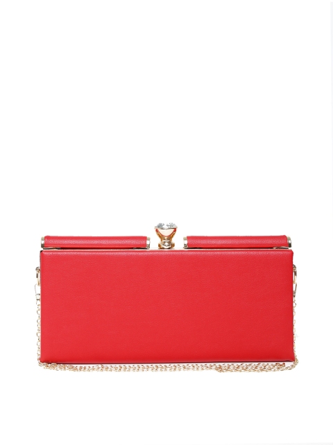 

Lino Perros Red Clutch with Chain Strap