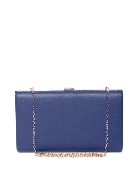 

Lino Perros Navy Clutch with Chain Strap, Navy blue