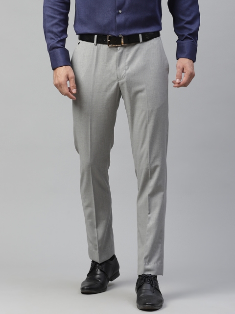 

Blackberrys Men Grey Slim Fit Formal Trousers