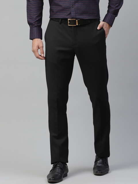 

Blackberrys Men Black Slim Fit Formal Trousers