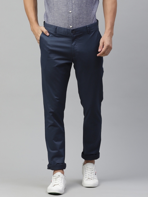 

Blackberrys Men Navy Blue Skinny Fit Regular Trousers