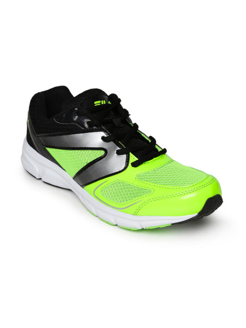 

FILA Men Fluorescent Green & Black Antro Lite Running Shoes