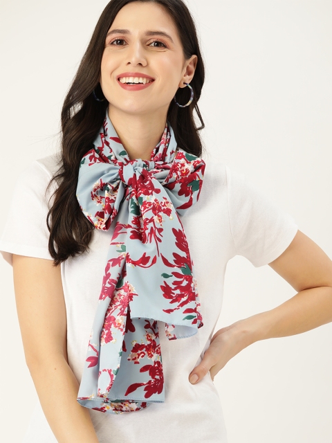 

DressBerry Women Blue & Red Printed Scarf