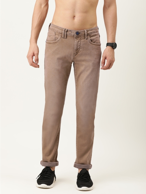 

Flying Machine Men Brown Micheal Slim Tapered Fit Heavy Fade Stretchable Jeans