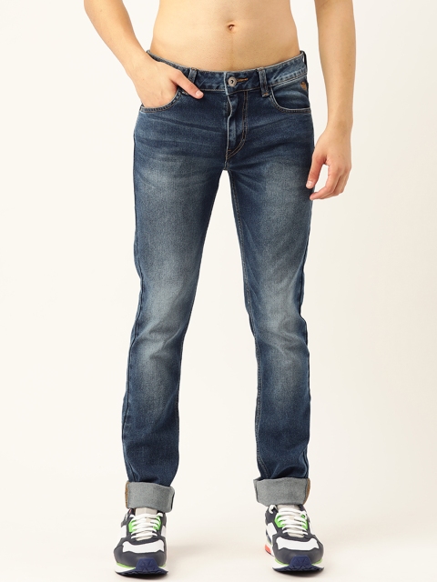 

Flying Machine Men Navy Blue Slim Fit Heavy Fade Stretchable Jeans