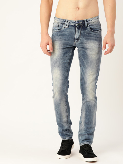 

Flying Machine Men Blue Slim Tapered Fit Light Fade Stretchable Jeans