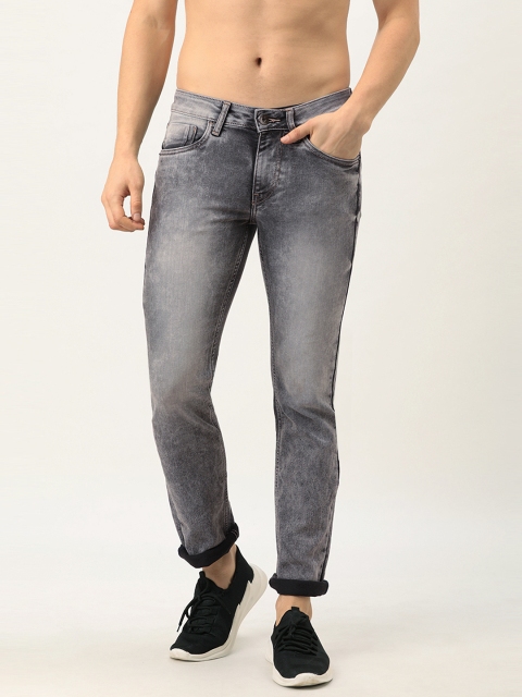 

Flying Machine Men Black Jackson Skinny Fit Low-Rise Heavy Fade Acid Wash Stretchable Jeans