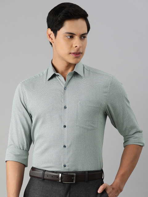 

Arrow Men Green Slim Fit Printed Formal Shirt