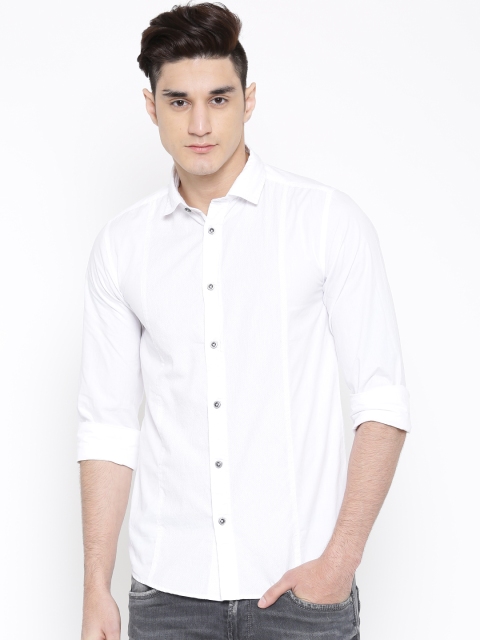 

Pepe Jeans Men White Printed Slim Casual Shirt