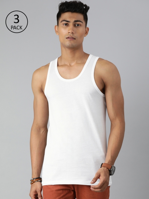 

Roadster Pack Of 3 Innerwear Vest, White