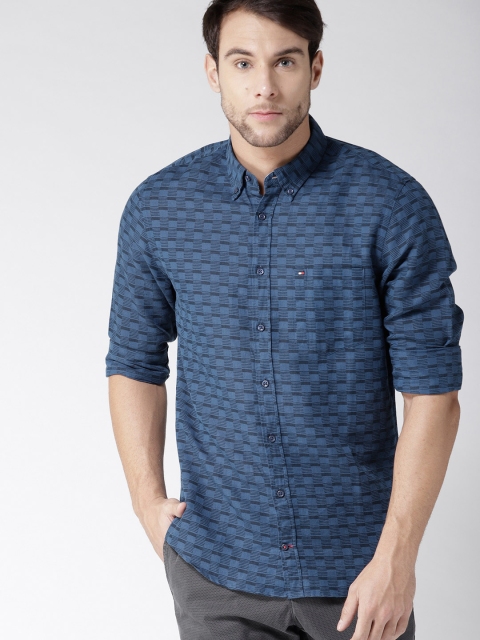 

Tommy Hilfiger Navy Printed New York Casual Shirt, Navy blue
