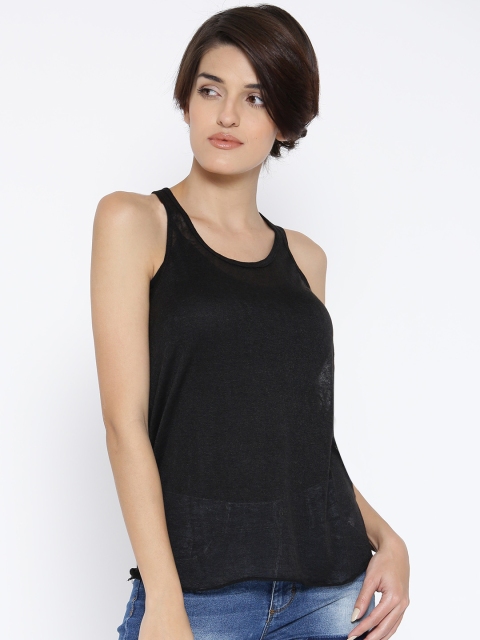 

ONLY Black Semi-Sheer Tank Top