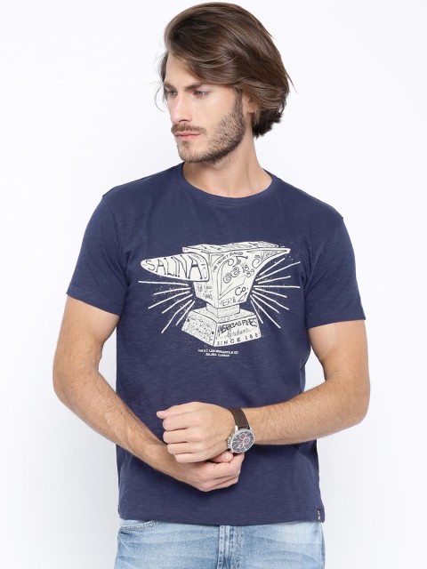 

Lee Navy Printed T-shirt, Navy blue