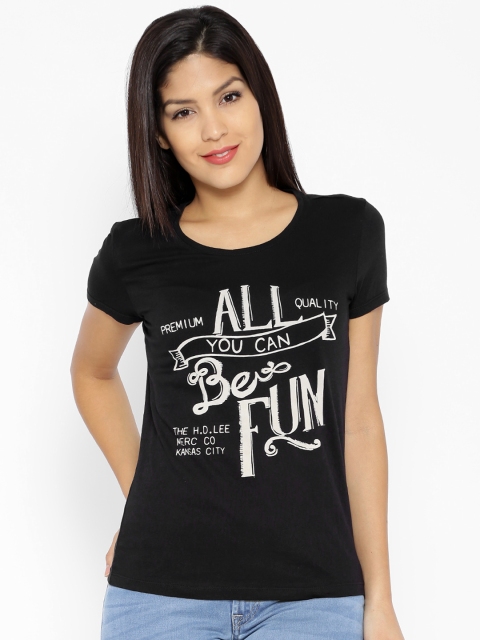 

Lee Black Printed T-shirt