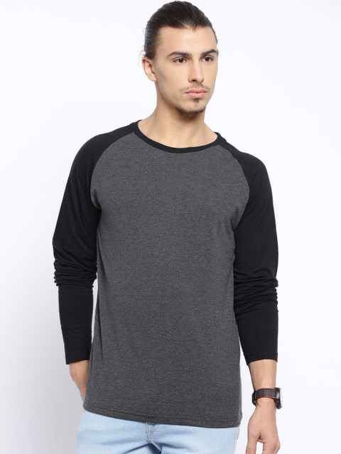 

American Crew Grey & Black Colourblocked T-shirt