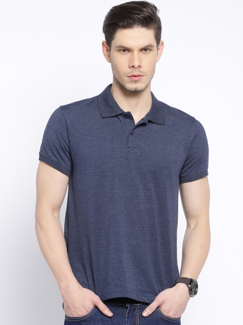 

American Crew Navy Melange Polo T-shirt, Navy blue