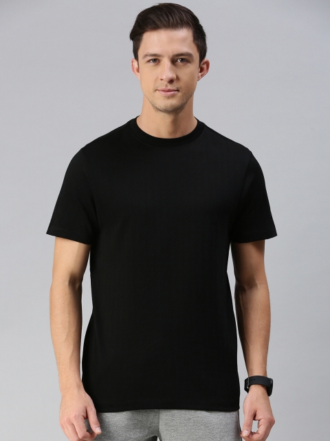 

Arrow Sport Men Black Solid Round Neck Pure Cotton T-shirt