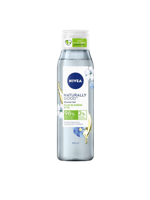 

Nivea Naturally Good Plum Blossom & Oil Sustainable Shower Gel 300 ml, Transparent