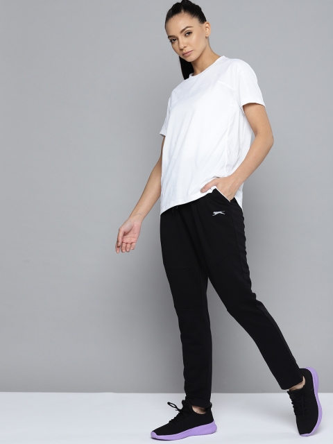 

Slazenger Women Black Solid Track Pants