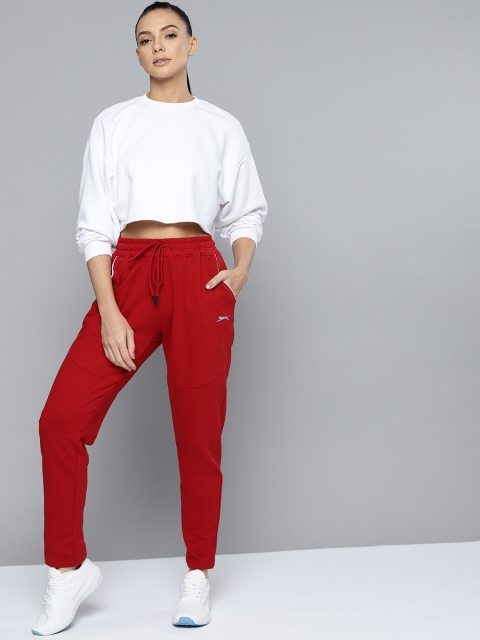 

Slazenger Women Red Solid Track Pants