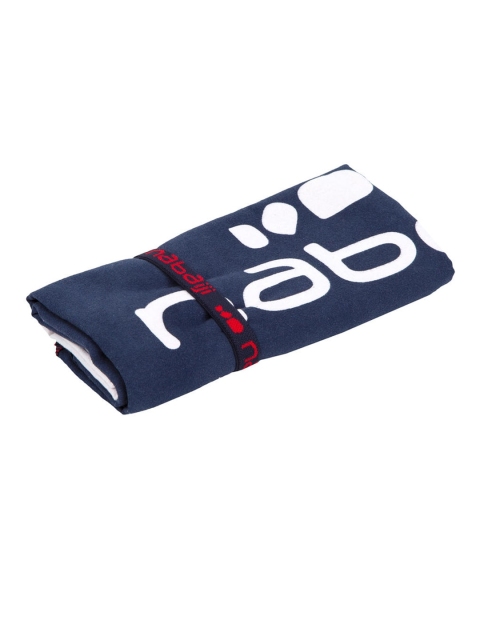 

Nabaiji By Decathlon Unisex Navy Blue & Red Printed 210 GSM Quick-Dry Bath Towel